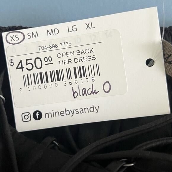 NWT Enza Costa Open Back Tiered Black Cotton Maxi Dress - Picture 7 of 8